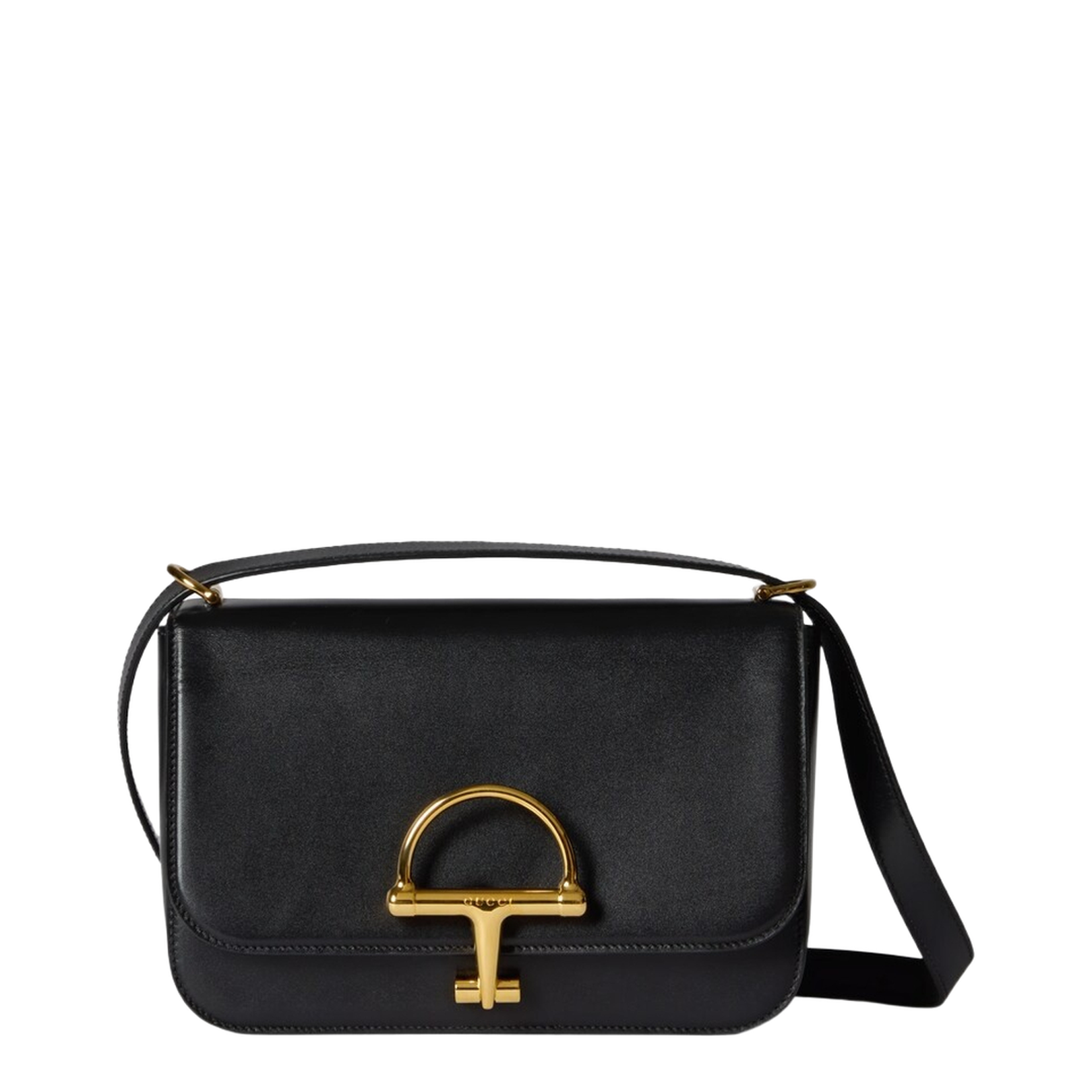 Siena Small Shoulder Bag in Black Leather - Image 1