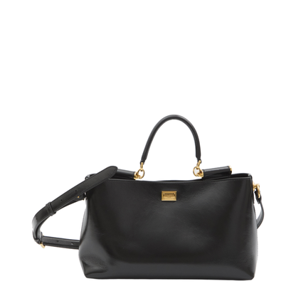 Vittoria Medium Calfskin Handbag - Black - Image 1