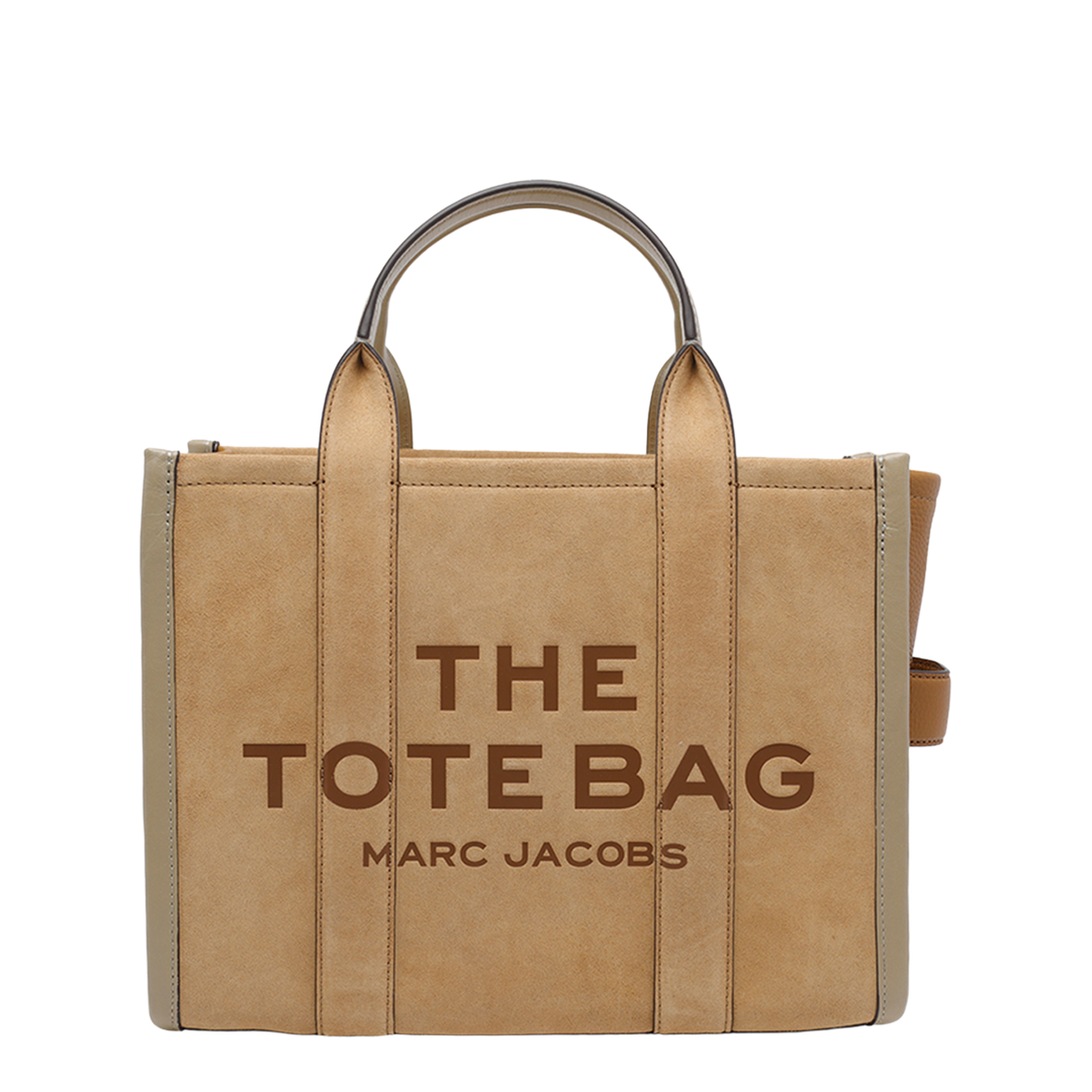 Medium Suede Tote Bag - Beige - Image 1