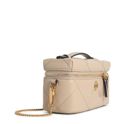 Kira Leather Beauty Case in Natural - Image 2