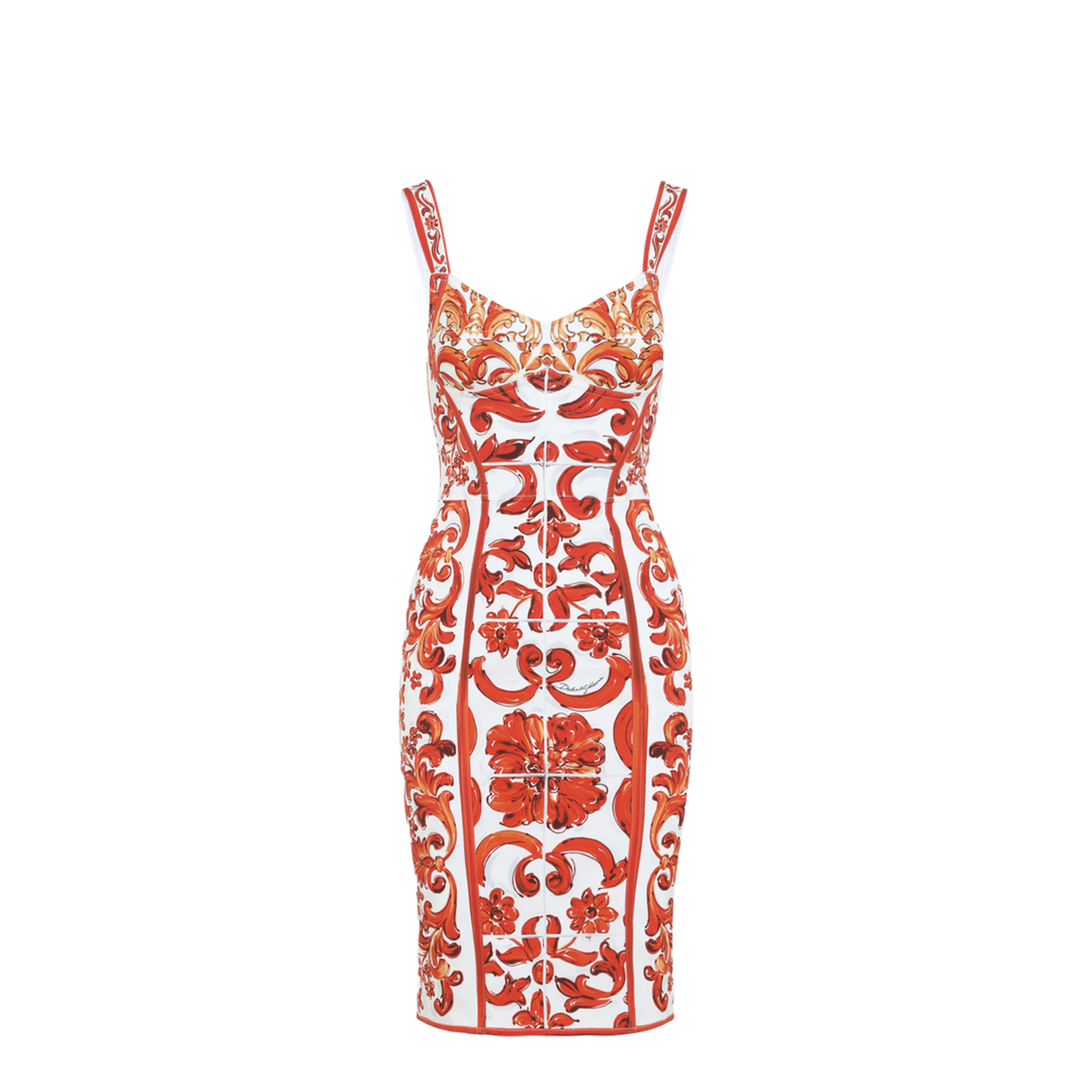 Charmeuse Maiolica Midi Dress - Image 3
