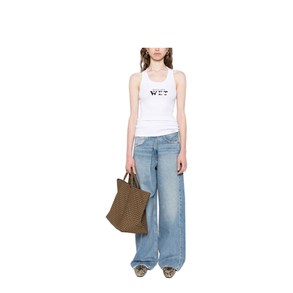 Pure White Slippery When Wet Racerback Tank Top - Image 5