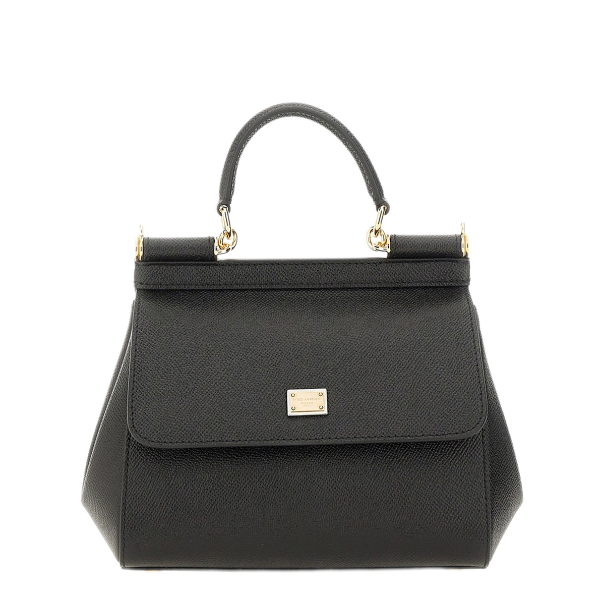 Sicily Small Calfskin Handbag - Black - Image 2