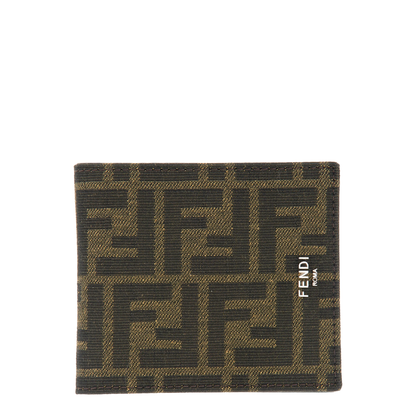 FF Jacquard Bi-Fold Wallet - Marrone - Image 1