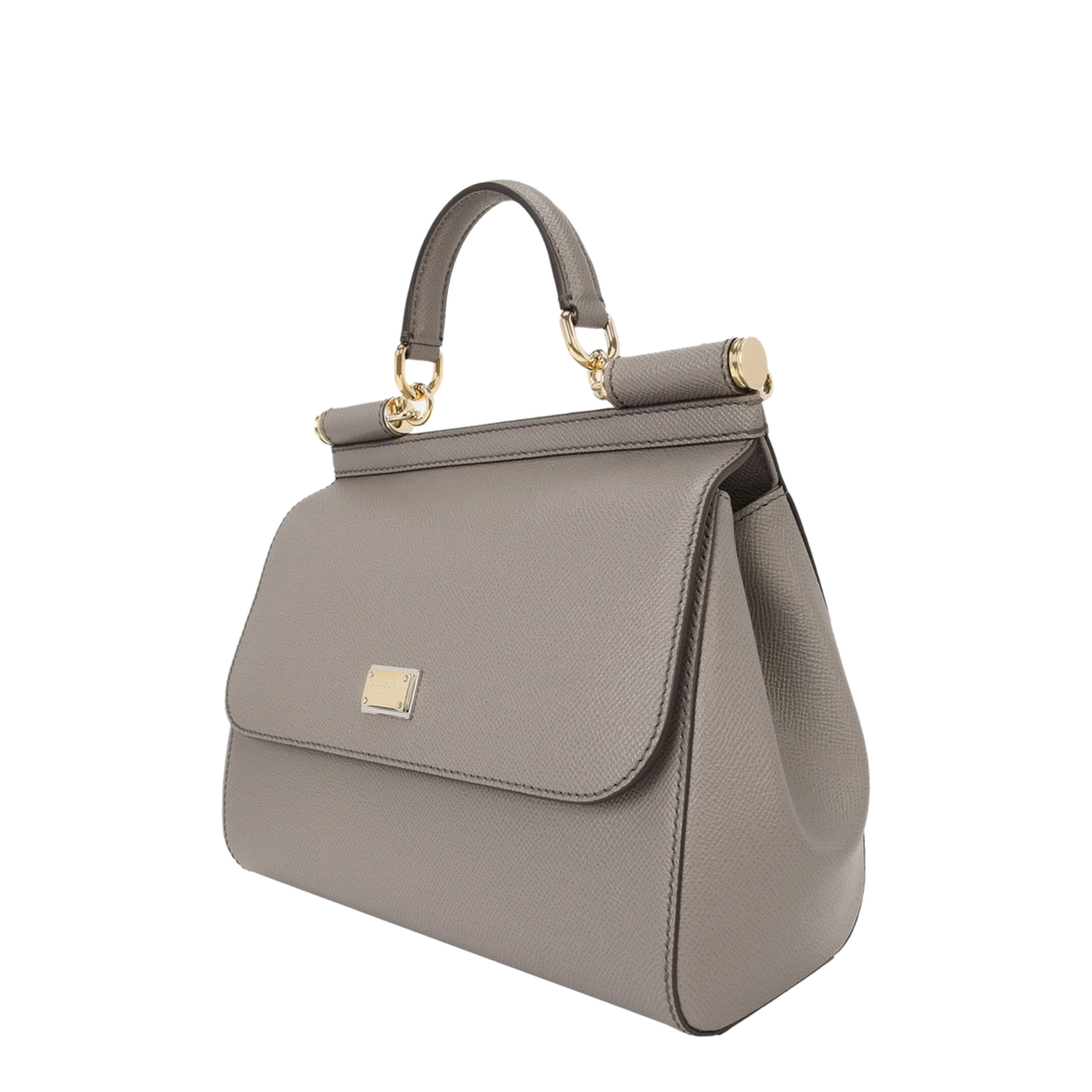 Sicily Large Dauphine Calfskin Handbag - Grey - Image 7