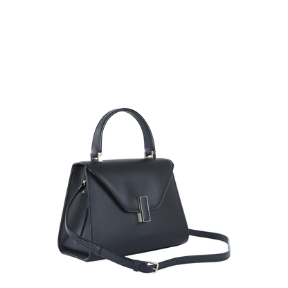 Iside Mini Millepunte Calf Leather Top Handle Bag - Black - Image 2