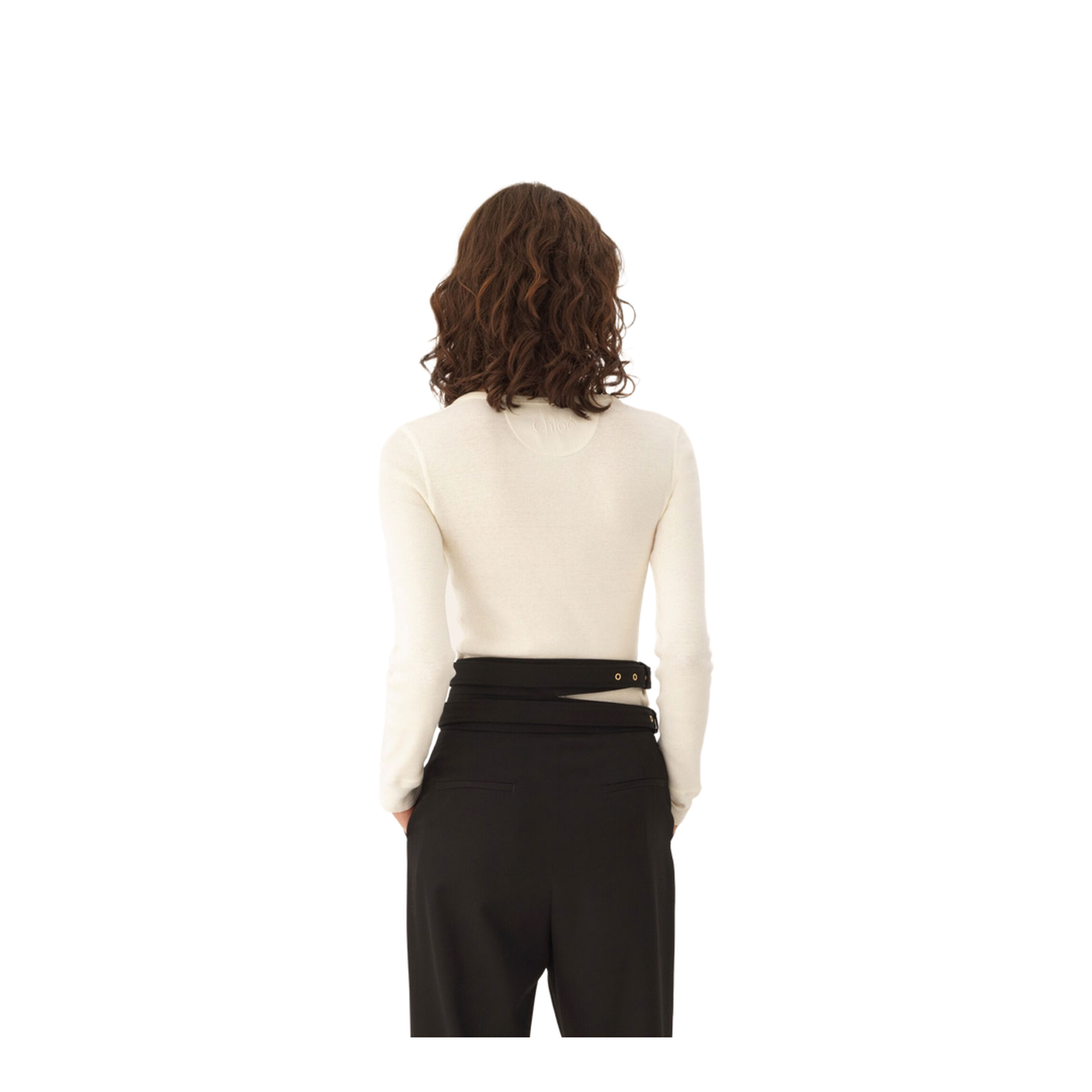 Scoop-Neck Cotton Jersey Henley Top - Image 3