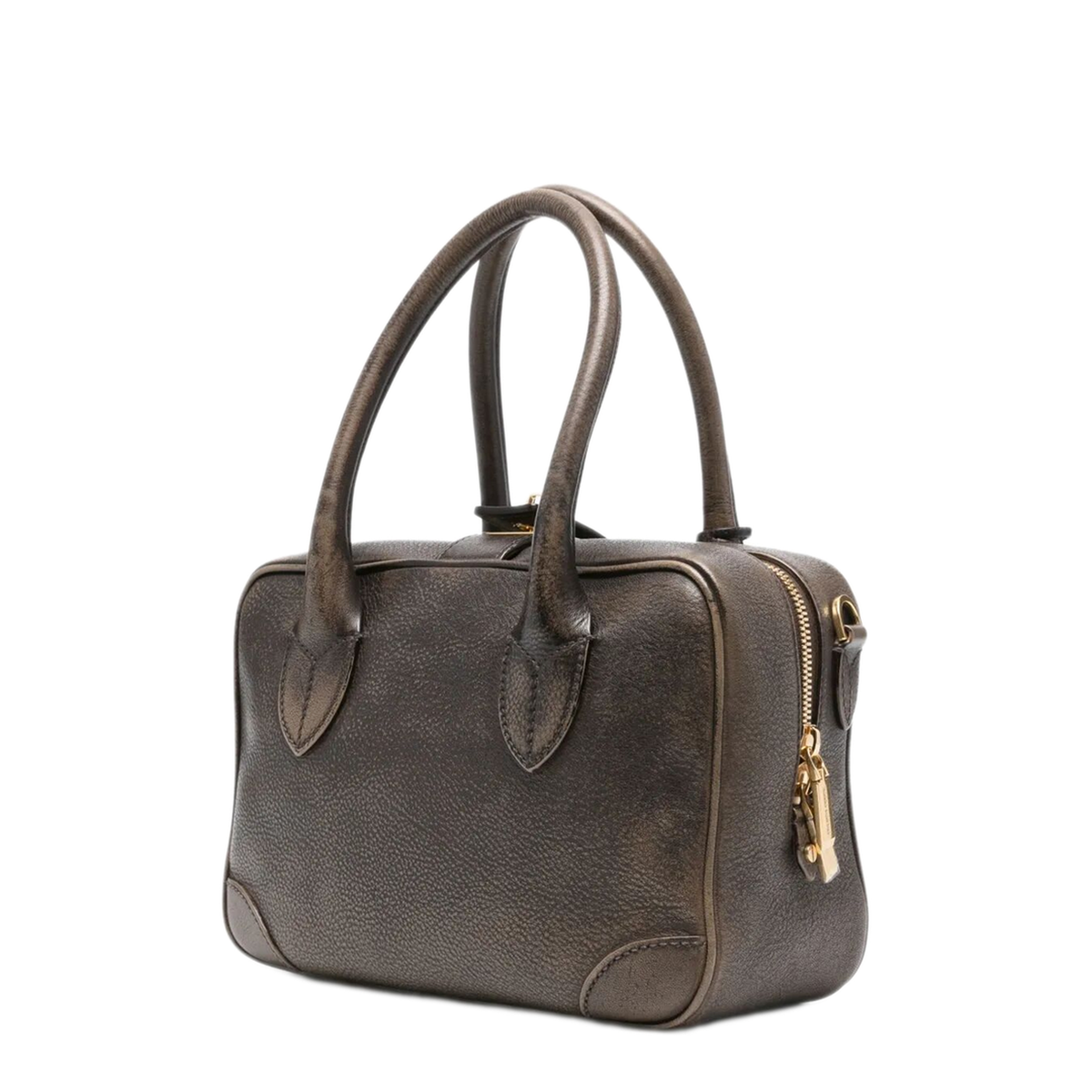 Vita Cowhide Top-Handle Bag - Crema/Marrone - Image 2