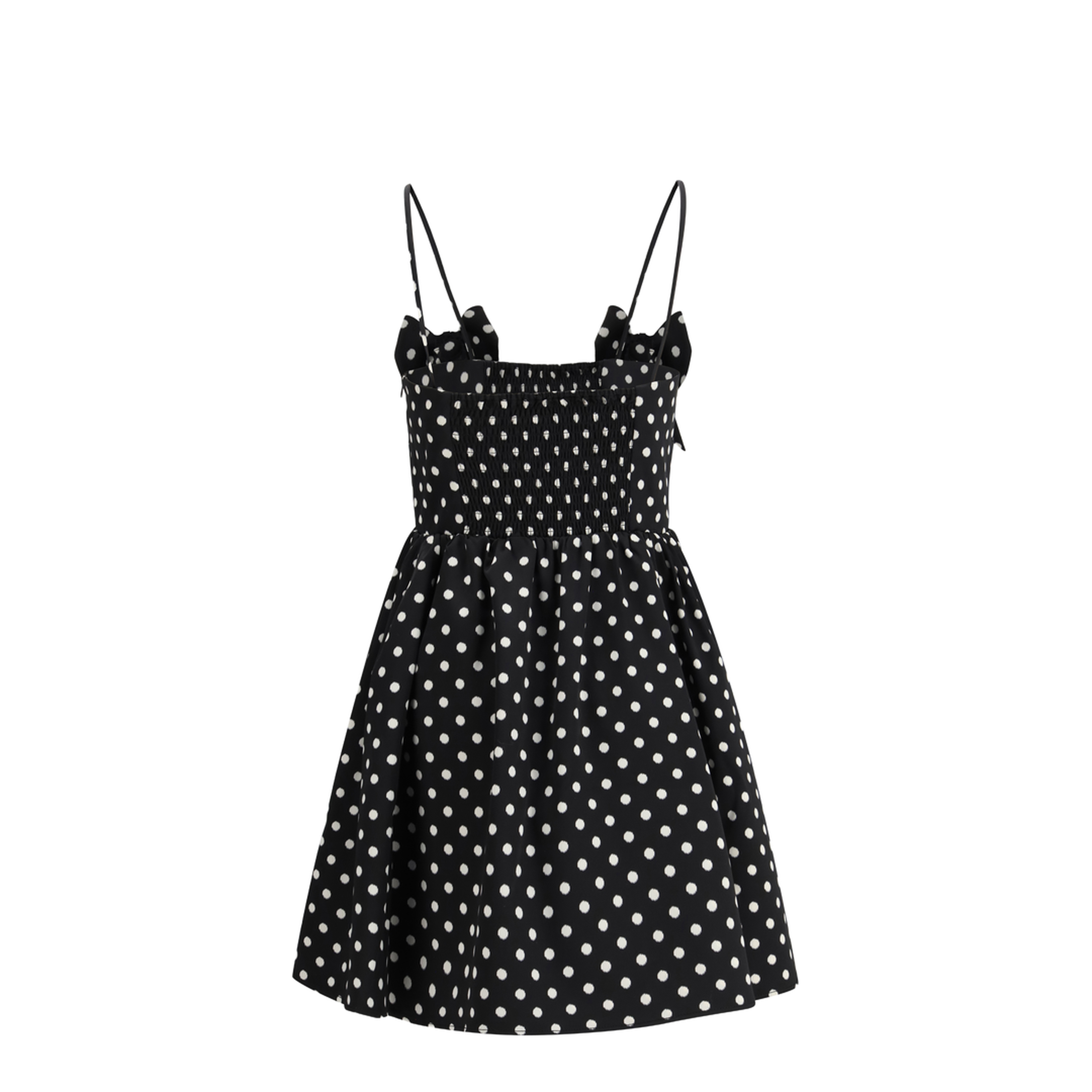 Polka-Dot Satin Mini Dress - Image 2