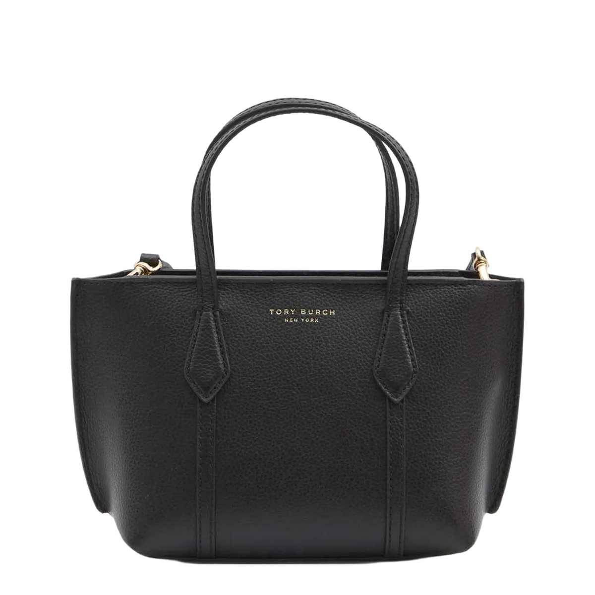 Perry Mini Calf Leather Tote - Black - Image 5