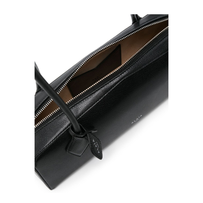 Le Teckel Medium Goatskin Shoulder Bag - Black - Image 4