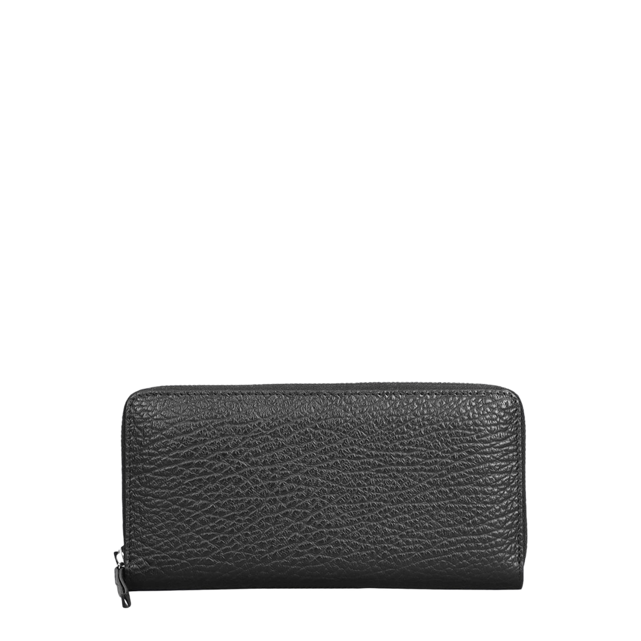 Four Stitches Calfskin Zip-Around Wallet - Black (Negro) - Image 2