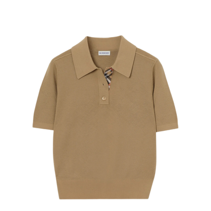 Knit Polo With Check Trim - Image 1