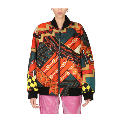 Patchwork Bomber Jacket - Image 1