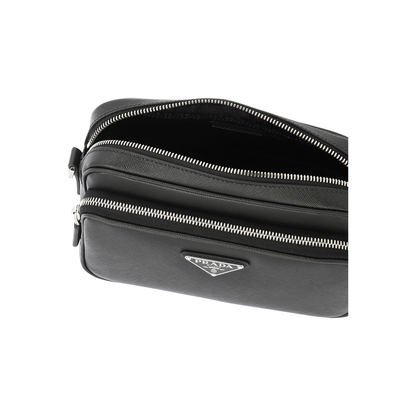 Black Leather Crossbody Bag - Image 5