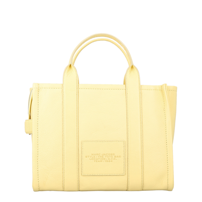 The Leather Medium Leather Tote Bag - Custard - Image 2