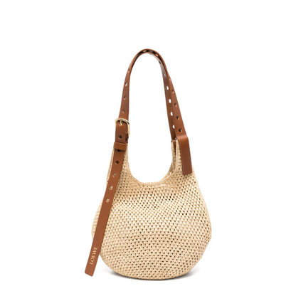 Paula’s Ibiza Small Raffia Hobo - Raffia - Natural/Tan - Image 1