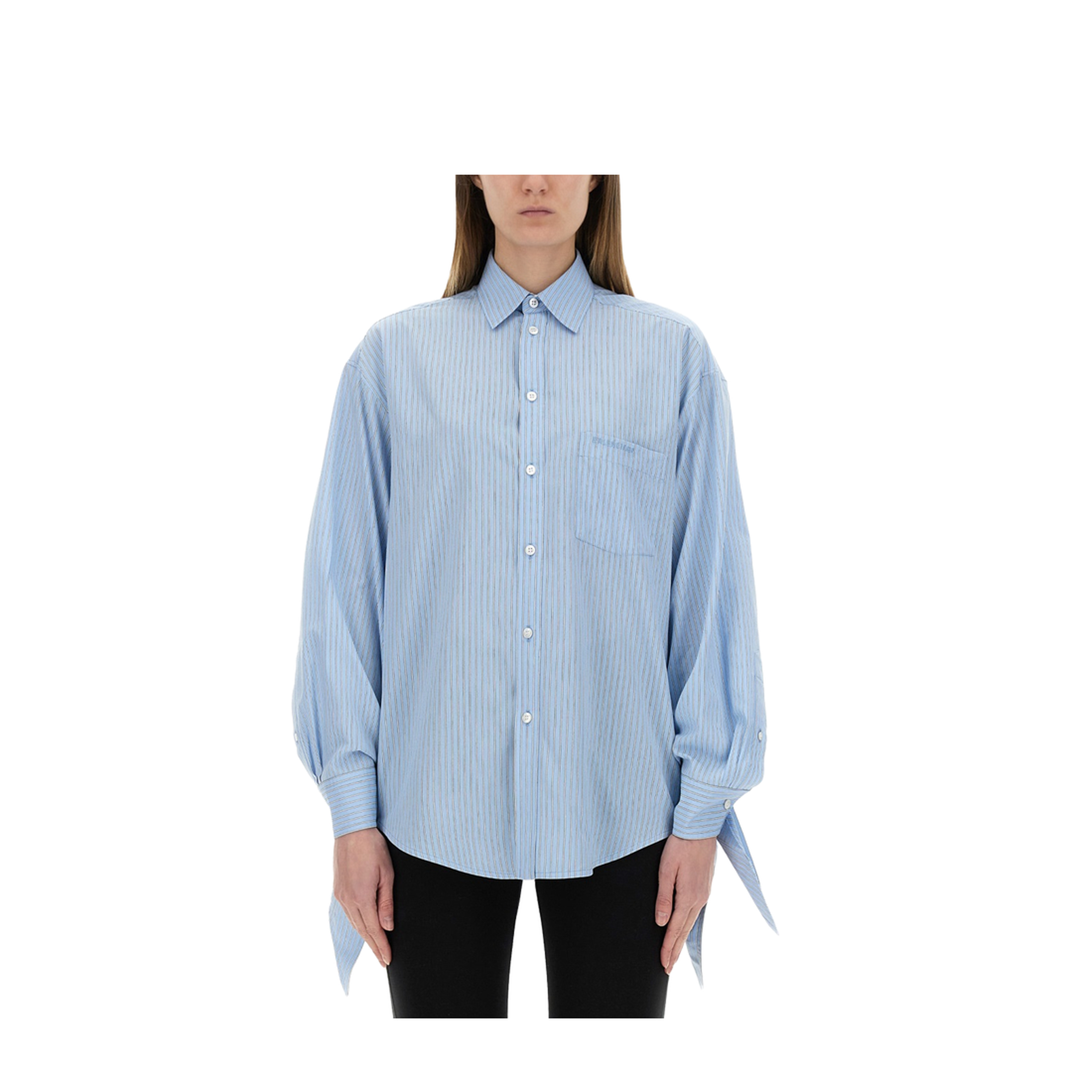 Knotted Cuff Blouse - Image 1