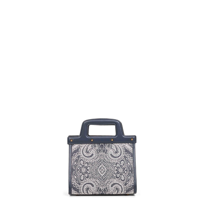 Dark Blue Denim Lovtter Small Shopping Bag - Image 3