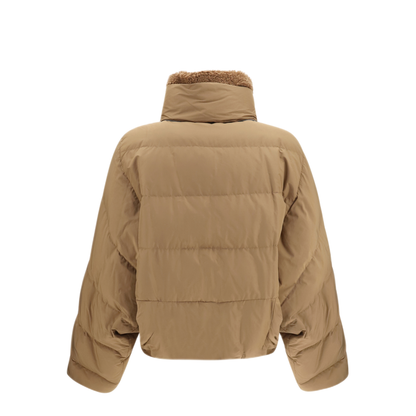 Padded Jacket with Shearling Collar - Image 2