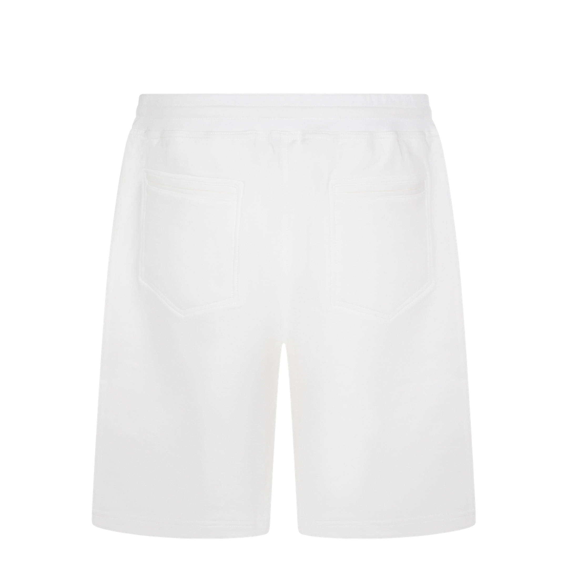 Techno Cotton Fleece Bermuda Shorts White - Image 3