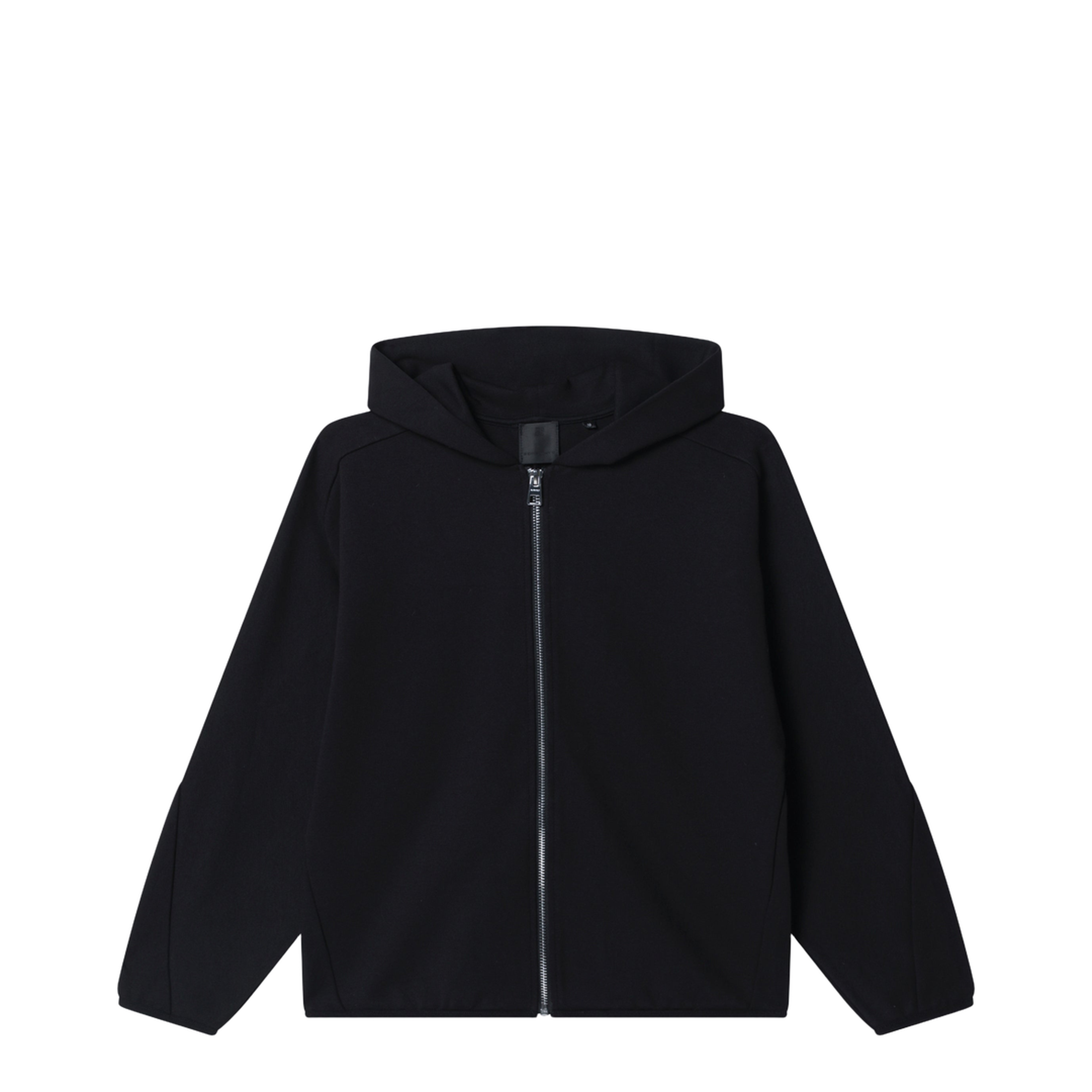 Black Zip-Up Sweatshirt with Logo Embroidery - Image 1