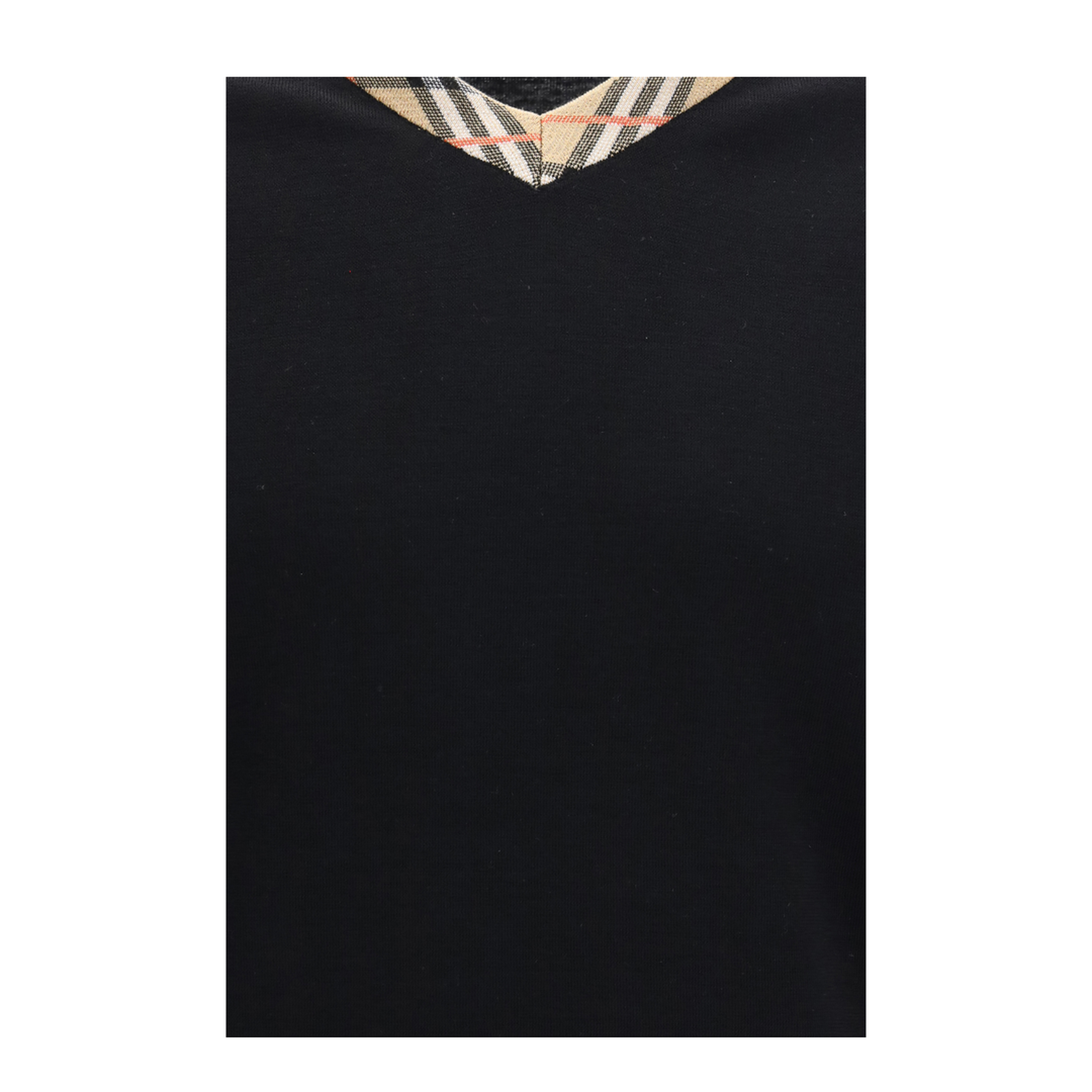 Check Trim Wool Sweater - Image 3