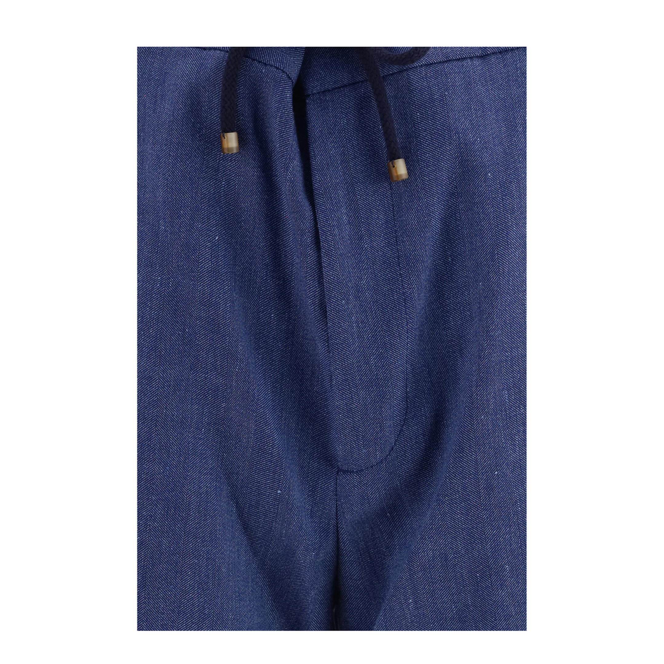 Linen and Virgin Wool Chevron Bermuda Shorts - Image 3
