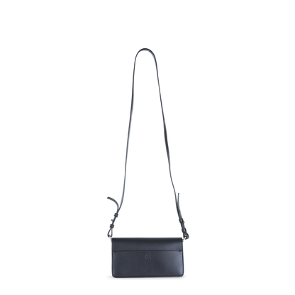 Bettina Mini Leather Crossbody Bag - Black - Image 5