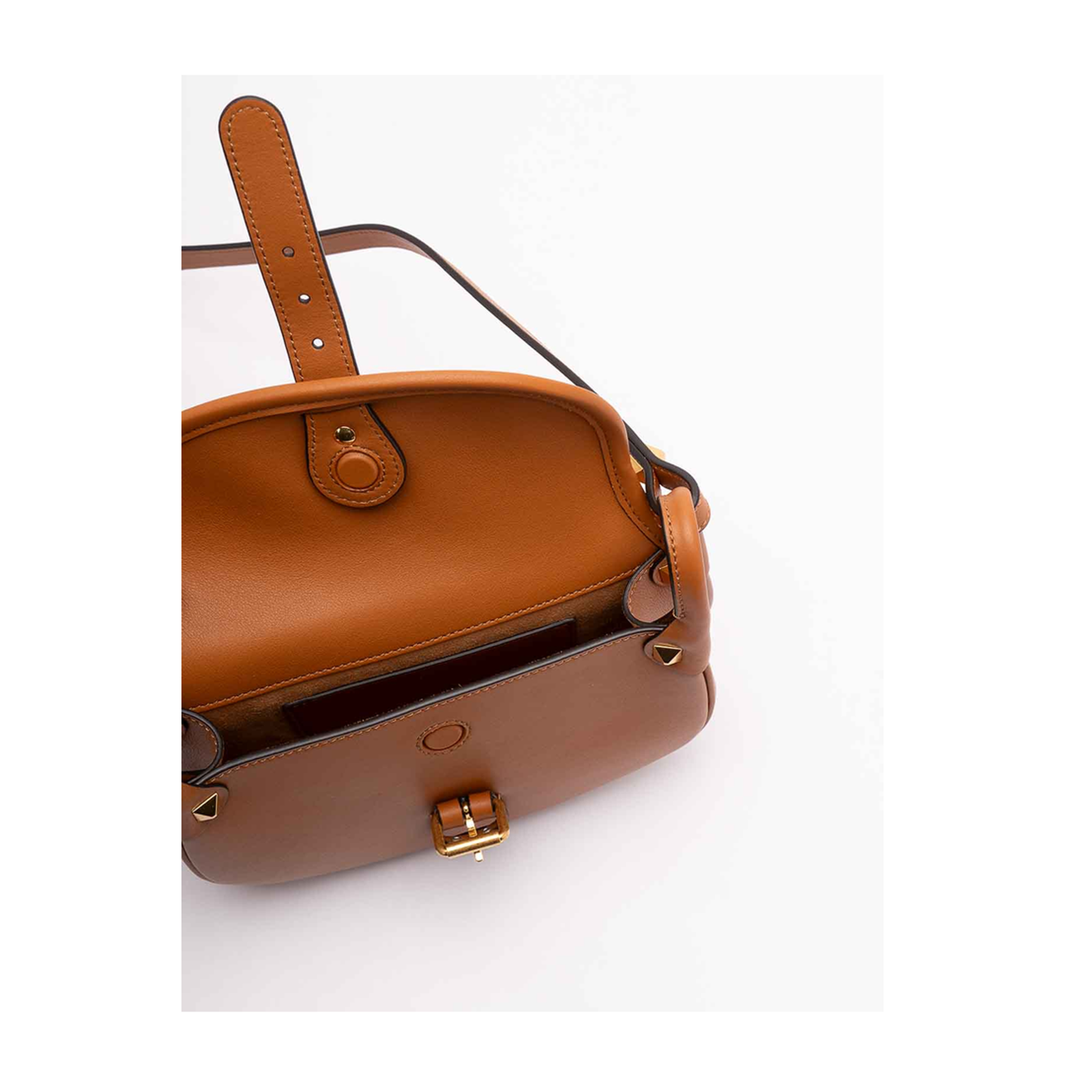 Caramel Leather Flaneuse Crossbody Bag - Image 5