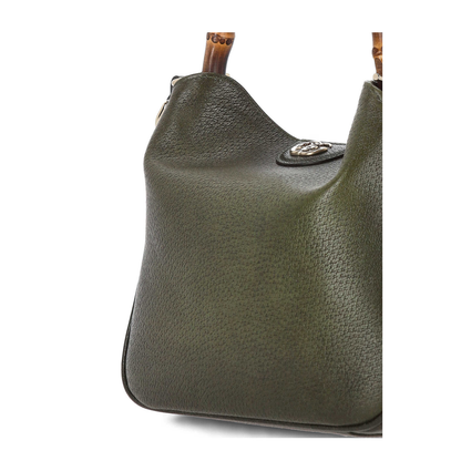 Diana Small Shoulder Bag in Gradient Green Leather - Image 4