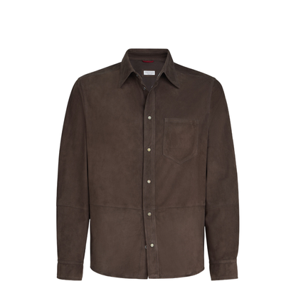 Brown Leather Shirt - Image 1