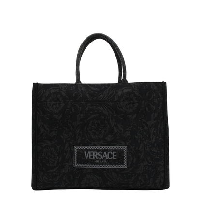 Embroidered Fabric Big Athena Shopping Bag - Image 1