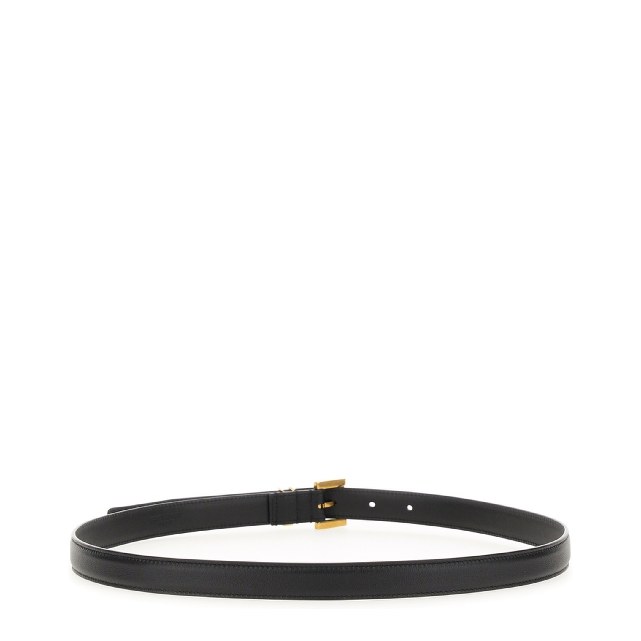 CASSANDRE thin belt in smooth leather in Black - Image 5