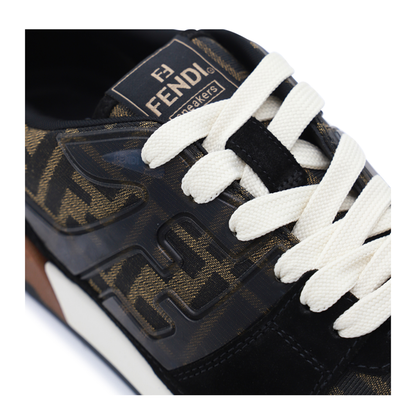 Match Sneaker in Black/Tabacco FF Jacquard - Image 6