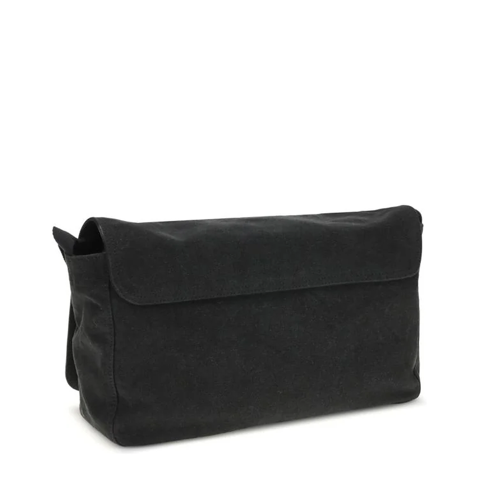 Tape Type Flap Messenger Bag Small in Black/red - Image 3