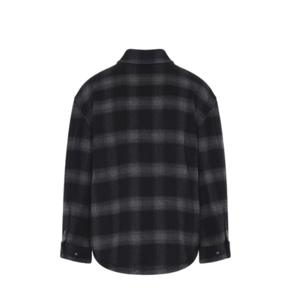 Flannel Wool Overshirt Padded Coat - Image 4