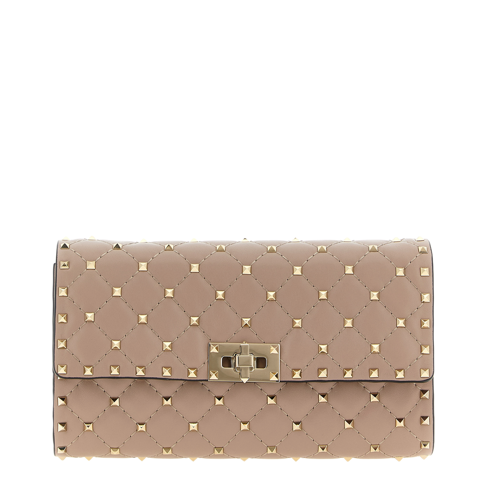 Rockstud Spike Nappa Leather Crossbody Clutch Bag - Image 1