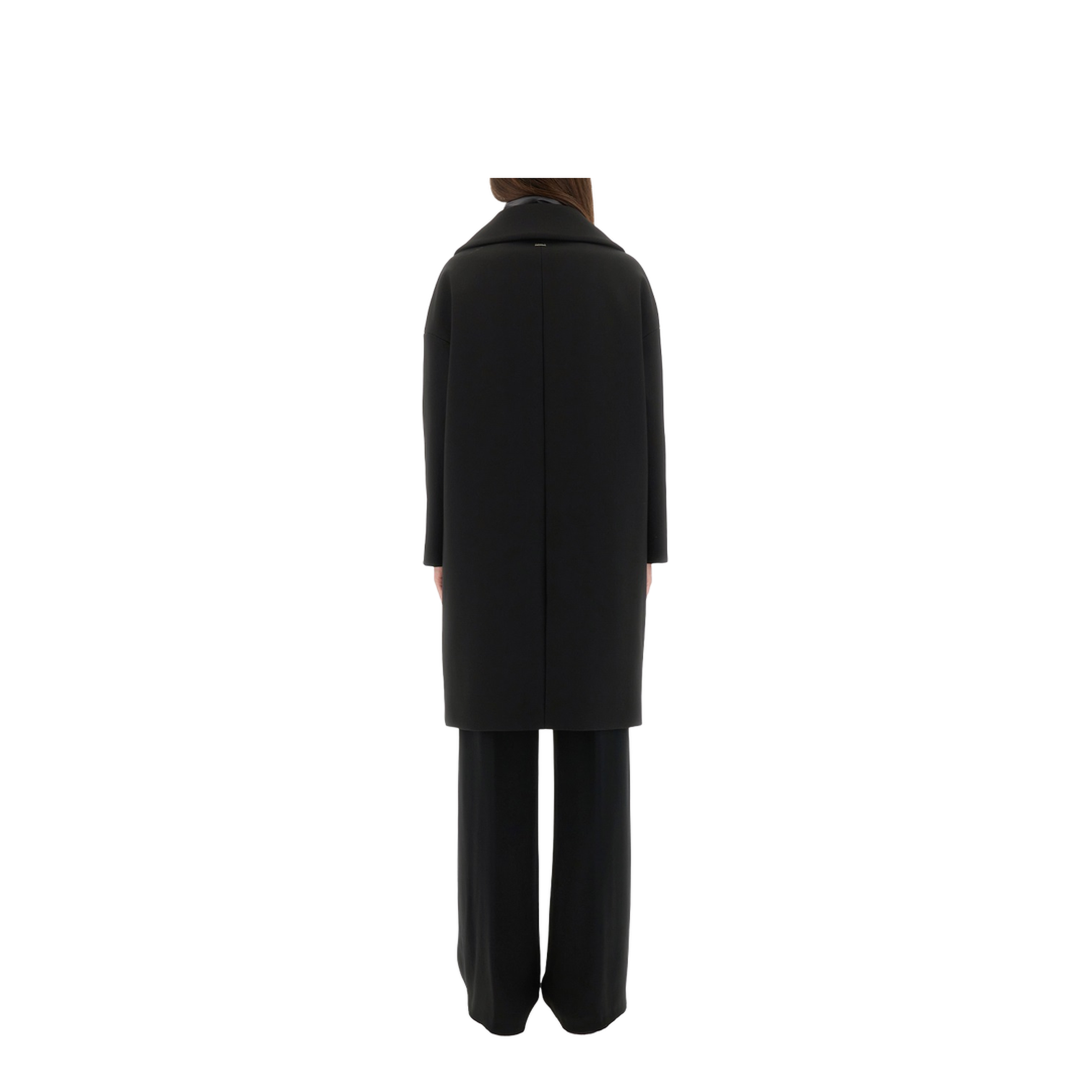 Wool Coat with Technical Bib - Image 3