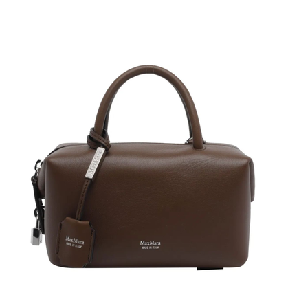 Holdalls Small Calfskin Satchel - Dark Brown - Image 4