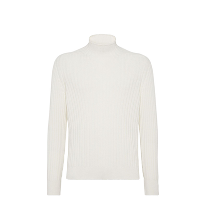 Ribbed Turtleneck Sweater - Image 1