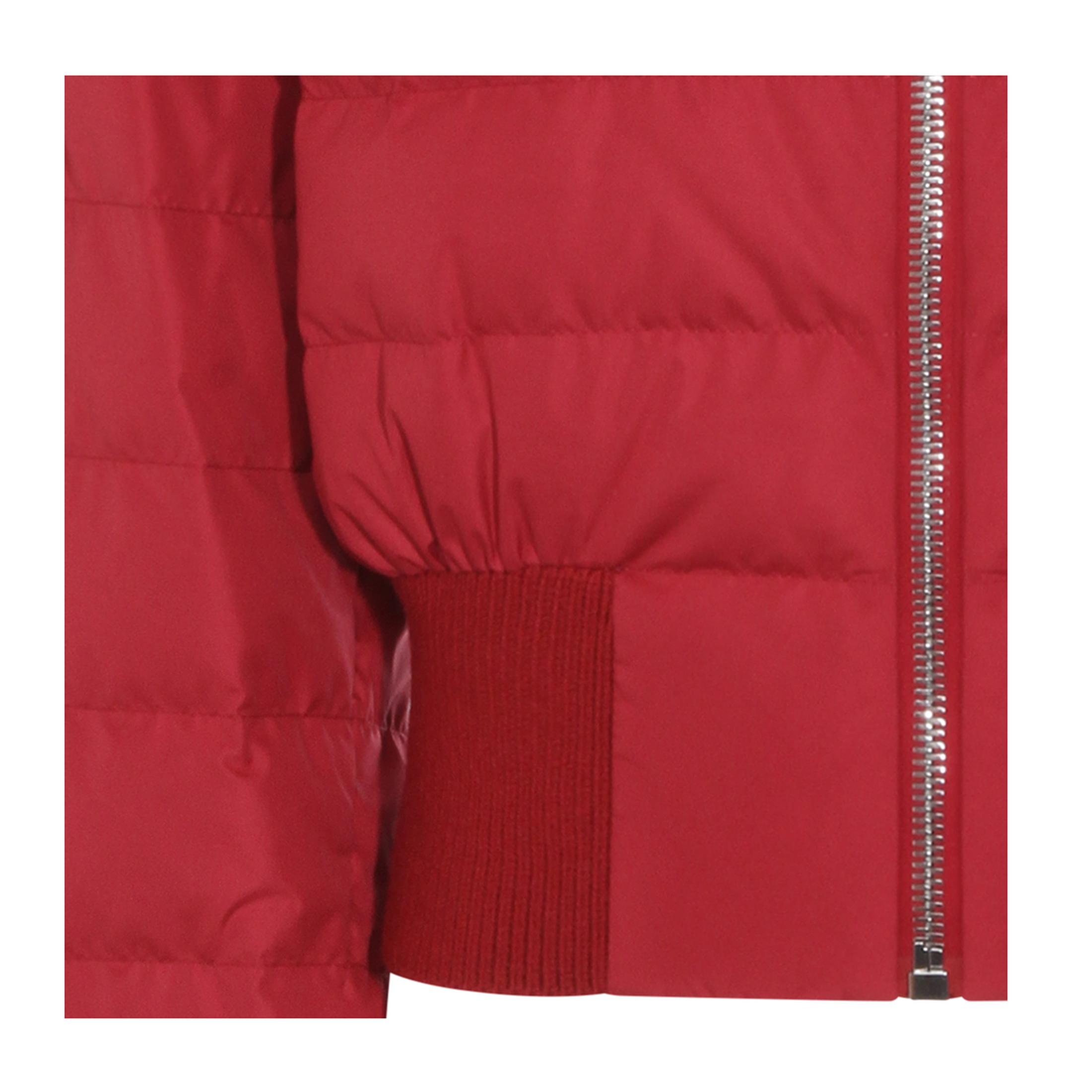 Cropped Down Jacket - Berry Red - Image 7