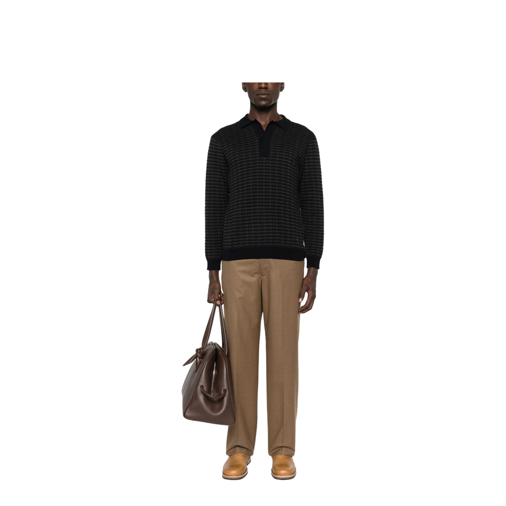 Icon Virgin-Wool Jumper with Polo-Shirt Collar - Image 2