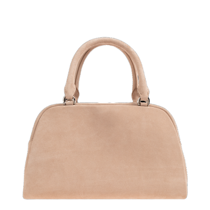 Antigona East-West Suede Bowling Bag - Beige Pink - Image 3