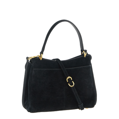 Black Suede Mini Rodeo Handbag - Image 2