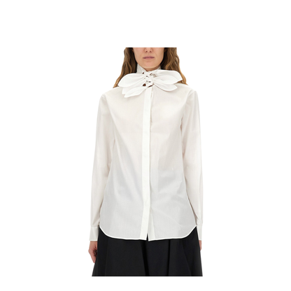 Cotton Poplin Jacquard Shirt - Image 1