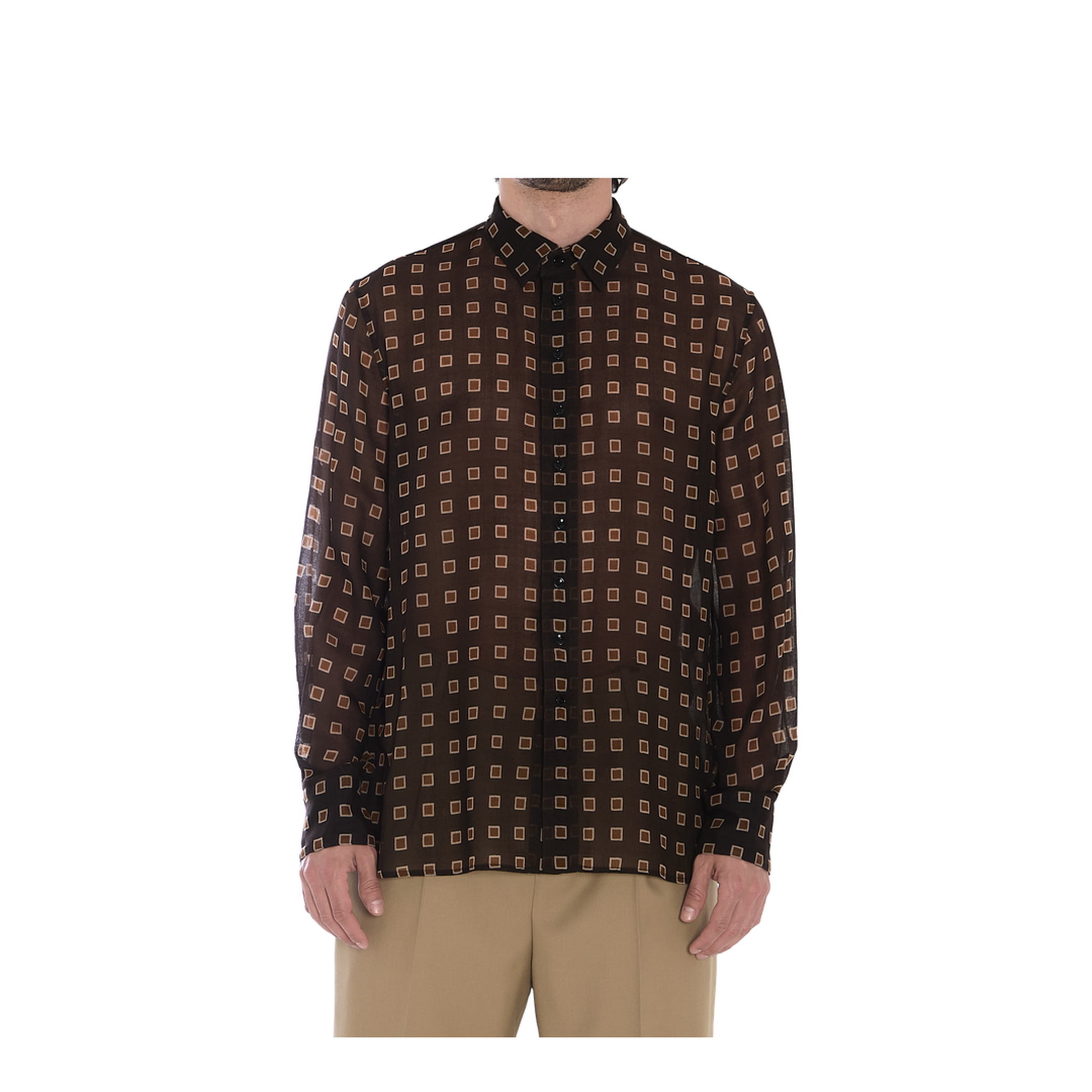Shirt with geometric pattern - Image 1