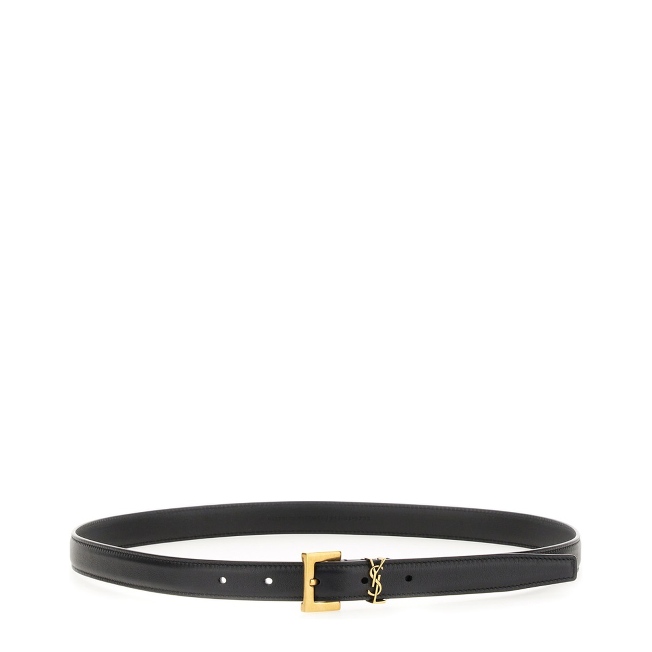 CASSANDRE thin belt in smooth leather in Black - Image 2