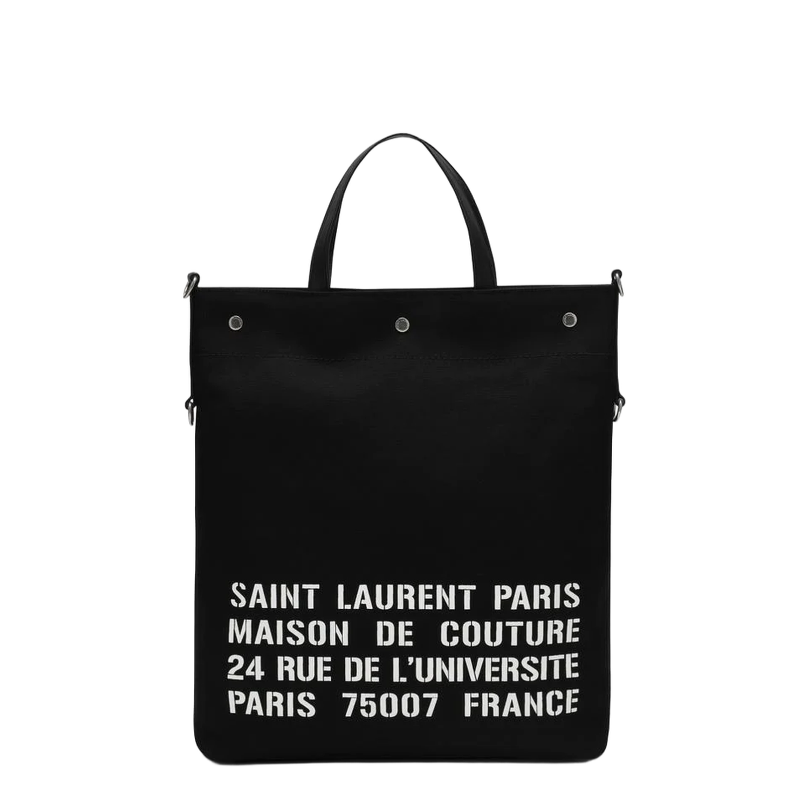 North/South Canvas Tote Bags - Black - Image 2