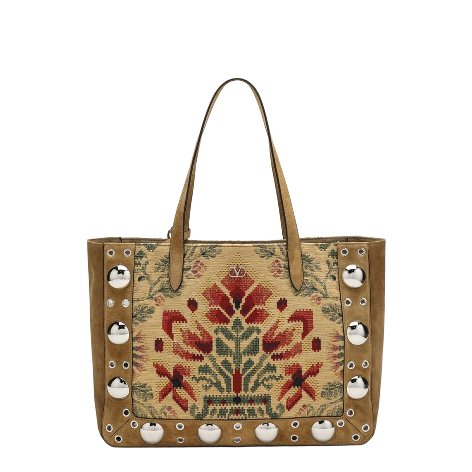 Medium Tote Bag Nellcôte In Jacquard Fabric Beige - Image 1